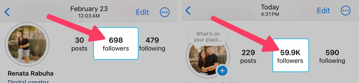 Instagram Followers Proof